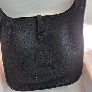 Hermes Evelyne 29" Black Leather Gold Hardware New 2025 Shoulder Bag